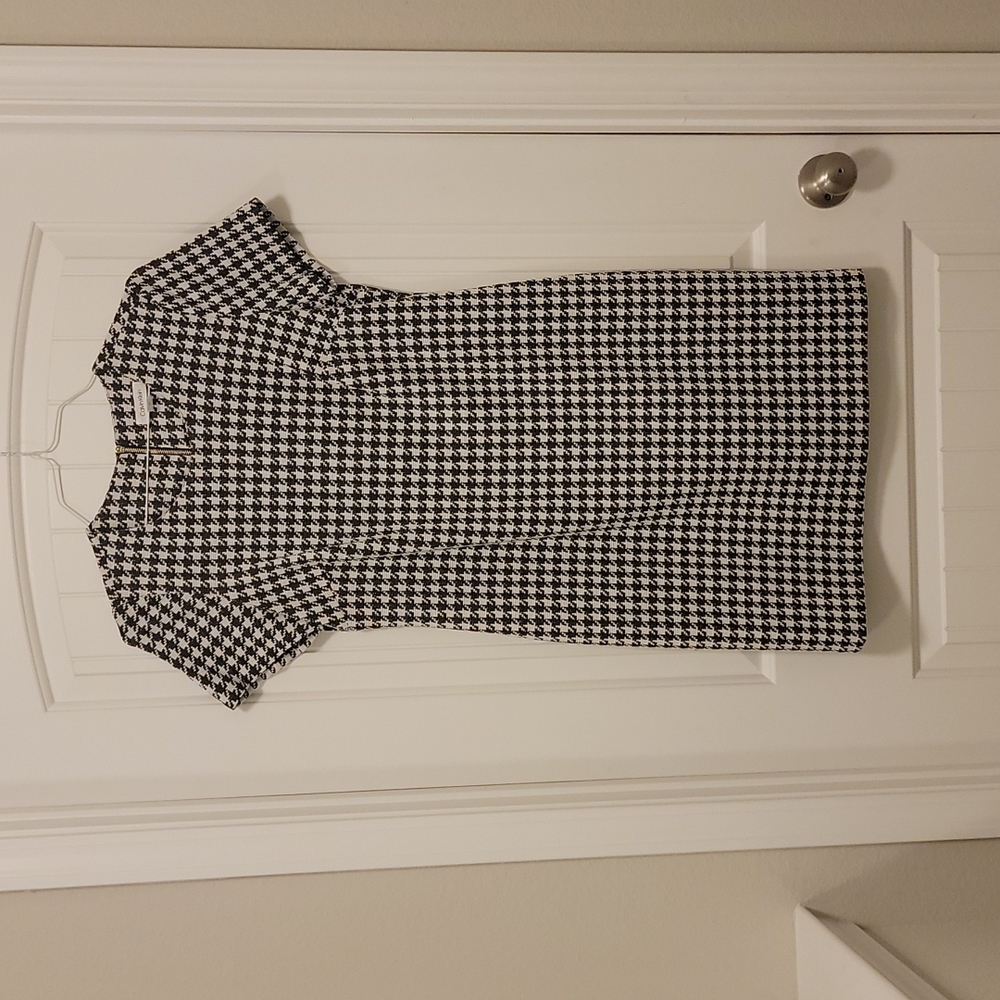 Houndstooth Pattern Calvin Klein Dress